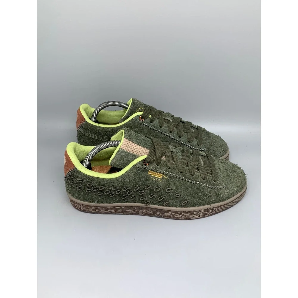 Puma Bodega Suede The Joker Green Purple Running Shoes 404127-01 Men's Sz 9 NWT